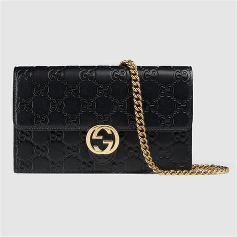 gucci icon gucci signature chain wallet|Gucci small wallet price.